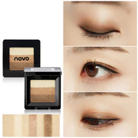HKM-685843 Trichromatic Eyeshadow Palette with Three Universal Shades for Concealing