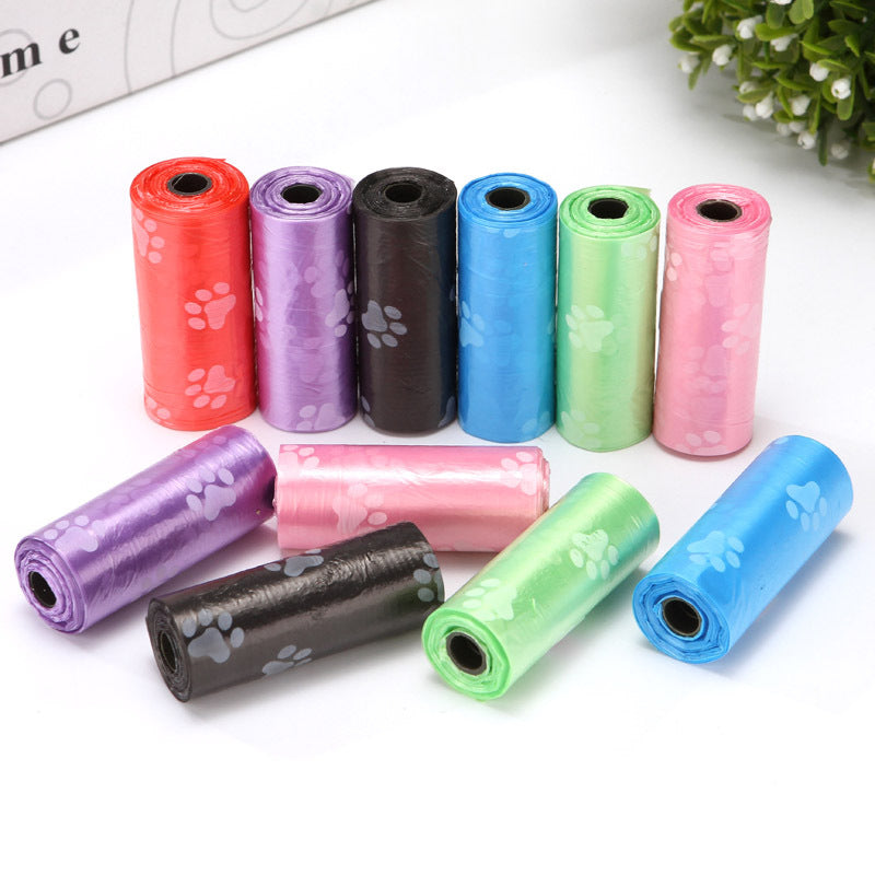 HKM-627667 Pet Cleaning Waste Bags with Footprint Design - 15 Count Roll