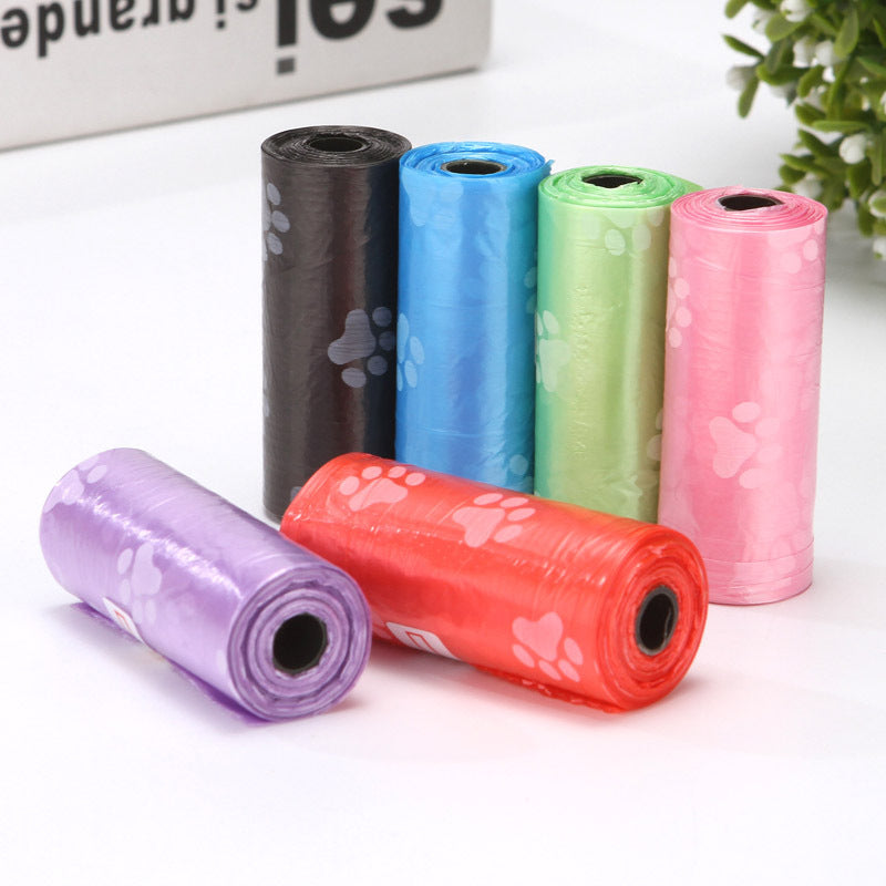 HKM-627667 Pet Cleaning Waste Bags with Footprint Design - 15 Count Roll
