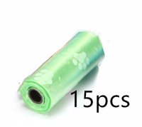 HKM-627667 Pet Cleaning Waste Bags with Footprint Design - 15 Count Roll
