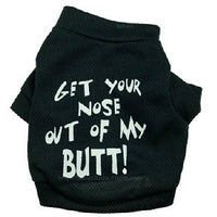 HKM-202899 Black Mesh Sniff With Me T-Shirt for Dogs - Comfortable Leisure Wear in Various Sizes