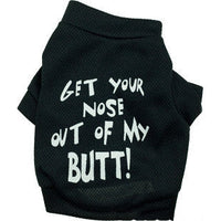 HKM-202899 Black Mesh Sniff With Me T-Shirt for Dogs - Comfortable Leisure Wear in Various Sizes