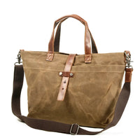 HKM-132435 Ladies Waxed Canvas Tote Shoulder Bag