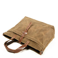 HKM-132435 Ladies Waxed Canvas Tote Shoulder Bag