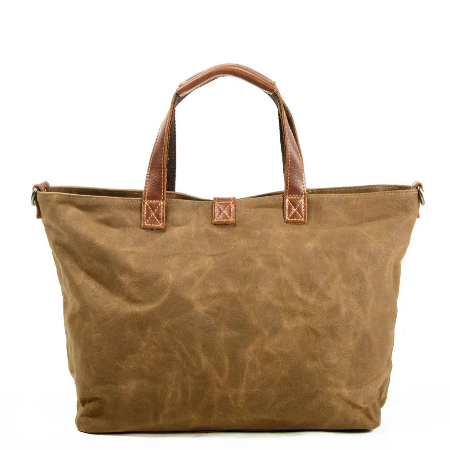 KTX-348947 Ladies Waxed Canvas Tote Shoulder Bag