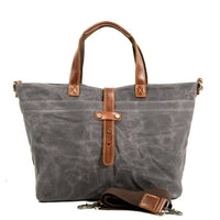 HKM-132435 Ladies Waxed Canvas Tote Shoulder Bag
