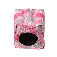 HKM-365843 Cozy Winter Nest for Small Pets with 3 Rings and Hooks - Ideal for Chinchillas, Squirrels, and Guinea Pigs (25x25x22cm)
