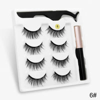 HKM-895123 Natural Handmade Magnetic Eyelash Extension Set - 4 Pairs of False Lashes