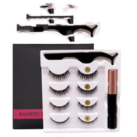 HKM-895123 Natural Handmade Magnetic Eyelash Extension Set - 4 Pairs of False Lashes