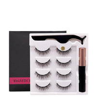HKM-895123 Natural Handmade Magnetic Eyelash Extension Set - 4 Pairs of False Lashes