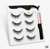 HKM-895123 Natural Handmade Magnetic Eyelash Extension Set - 4 Pairs of False Lashes