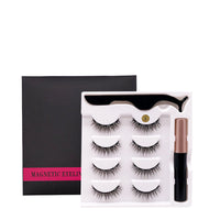 HKM-895123 Natural Handmade Magnetic Eyelash Extension Set - 4 Pairs of False Lashes