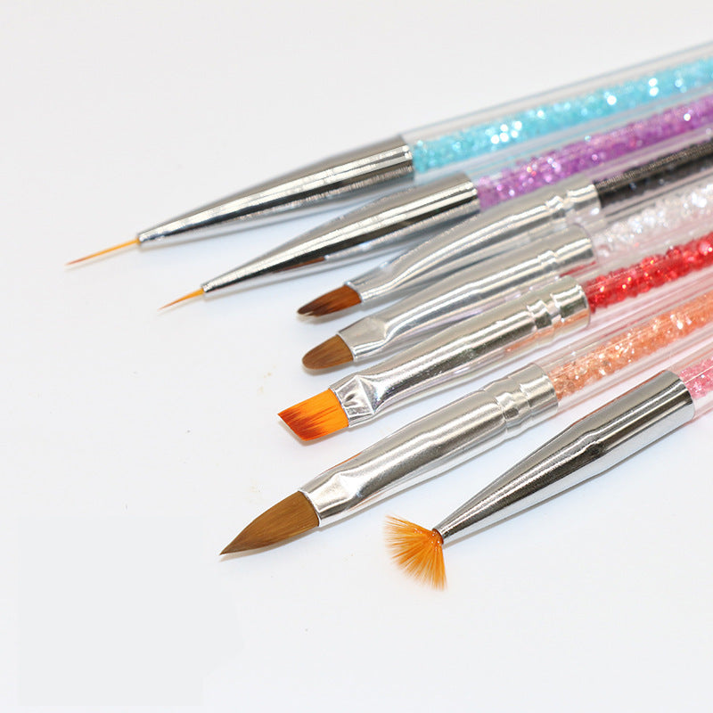 HKM-264723 Rhinestone Nail Art Drawing Pens - Set of 7 for Creative Nail Designs
