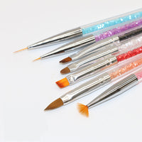 HKM-264723 Rhinestone Nail Art Drawing Pens - Set of 7 for Creative Nail Designs