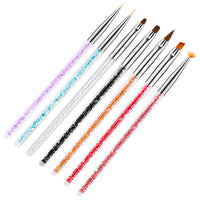 HKM-264723 Rhinestone Nail Art Drawing Pens - Set of 7 for Creative Nail Designs