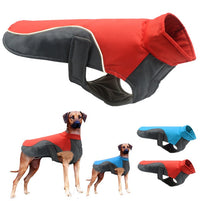 HKM-562195 Reflective Waterproof Dog Jacket in Blue and Red for Large Breeds - Multiple Sizes Available from S to 5XL