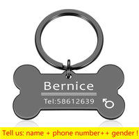 HKM-568595 Personalized Stainless Steel Anti-Lost Pet ID Tag for Dog Collars
