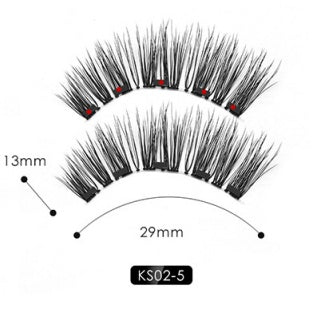 HKM-090579 Natural Magnetic Liquid Eyeliner with Handmade False Eyelashes and Tweezers Set