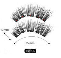 HKM-090579 Natural Magnetic Liquid Eyeliner with Handmade False Eyelashes and Tweezers Set