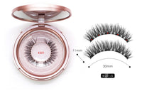 HKM-090579 Natural Magnetic Liquid Eyeliner with Handmade False Eyelashes and Tweezers Set