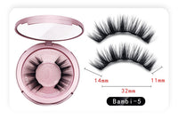 HKM-090579 Natural Magnetic Liquid Eyeliner with Handmade False Eyelashes and Tweezers Set