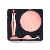 HKM-090579 Natural Magnetic Liquid Eyeliner with Handmade False Eyelashes and Tweezers Set