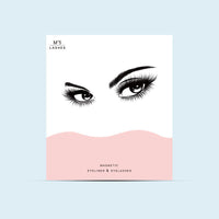 HKM-090579 Natural Magnetic Liquid Eyeliner with Handmade False Eyelashes and Tweezers Set