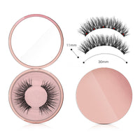 HKM-090579 Natural Magnetic Liquid Eyeliner with Handmade False Eyelashes and Tweezers Set
