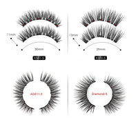 HKM-090579 Natural Magnetic Liquid Eyeliner with Handmade False Eyelashes and Tweezers Set