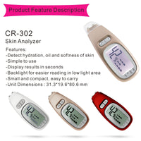 HKM-034131 Skin Moisture and Oil Content Analyzer with Backlight - CR-302 Model