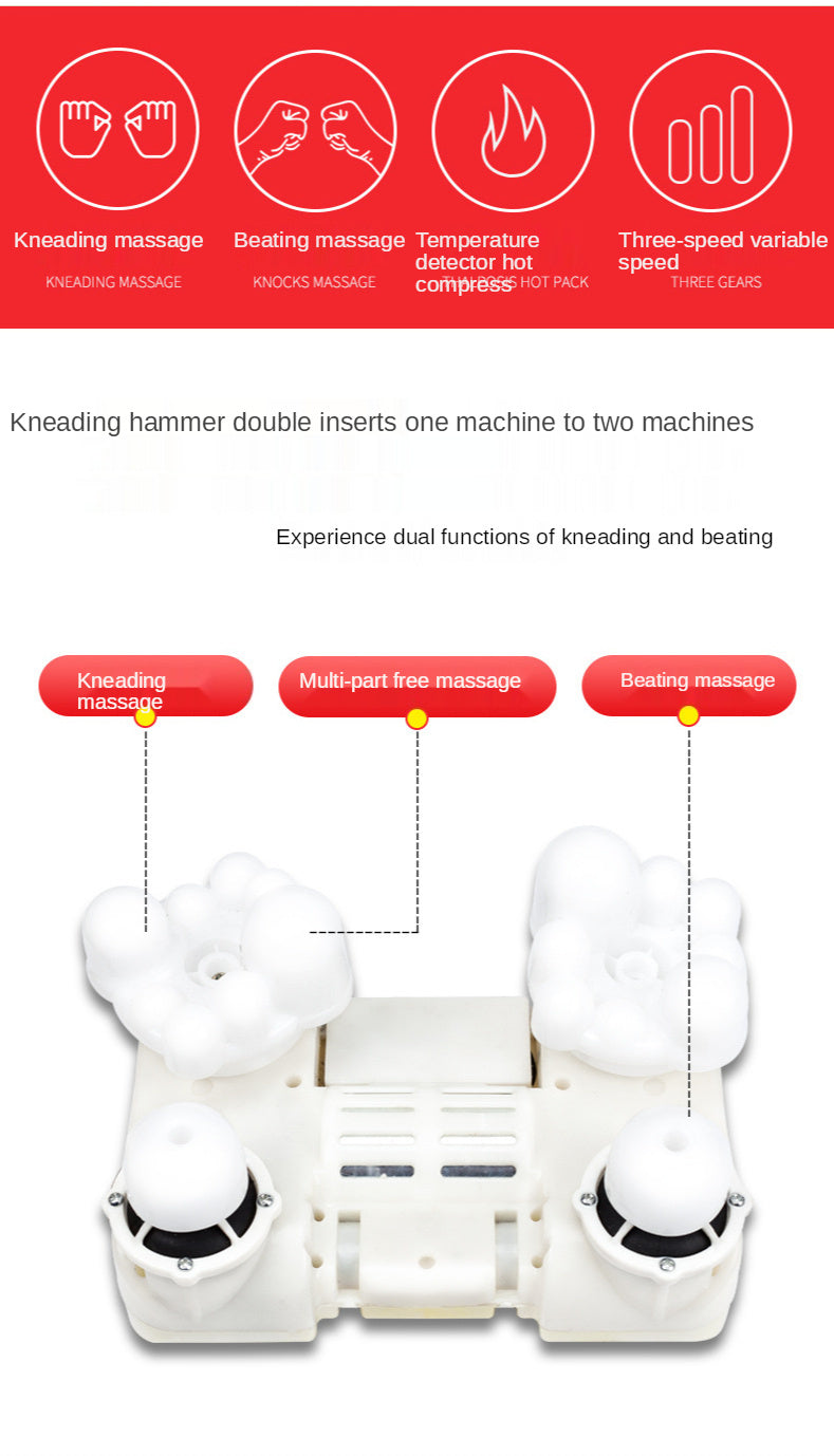 HKM-082195 Shiatsu Neck and Shoulder Massager with Heat and Adjustable Intensity, U-Shaped Design for Muscle Relief
