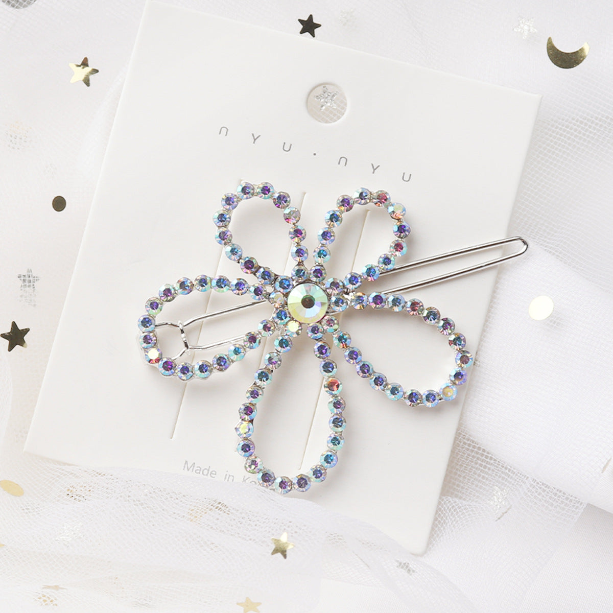 HKM-266131 Chic Alloy Rhinestone Hairpin with Alphabet Design for Women