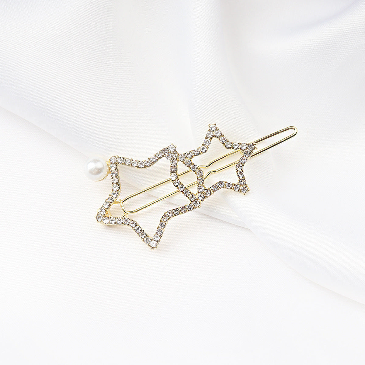 HKM-266131 Chic Alloy Rhinestone Hairpin with Alphabet Design for Women