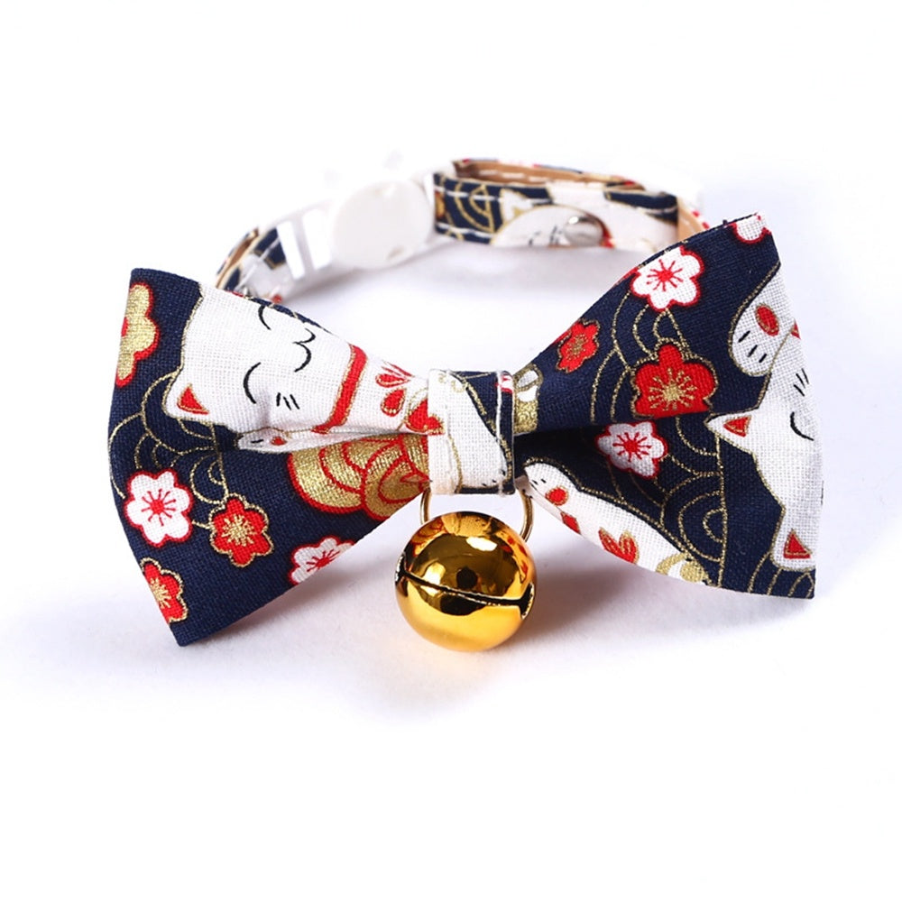 HKM-471763 Shiba Inu Cartoon Pattern Adjustable Pet Bow Tie - Nylon, 17-30cm