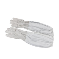 HKM-630355 BeeWARE Polyester Cotton Sheepskin Anti-Bee Gloves - Yellow and White, Ideal for Beekeeping and Harvesting