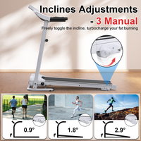 HKM-573843 Foldable Electric Treadmill with 2.5HP Motor, 12KMH Speed, Incline, Bluetooth, Heart Rate Sensor, and Cup Holder for Home Fitness