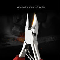 HKM-588947 Precision Stainless Steel Nail Clipper Set for All Skin Types - Available in Black, Red, and Blue