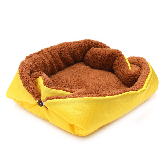 HKM-473043 Soft Fleece Pet Bed Mat for Dogs and Cats - Warm, Foldable Cushion for Cozy Sleep