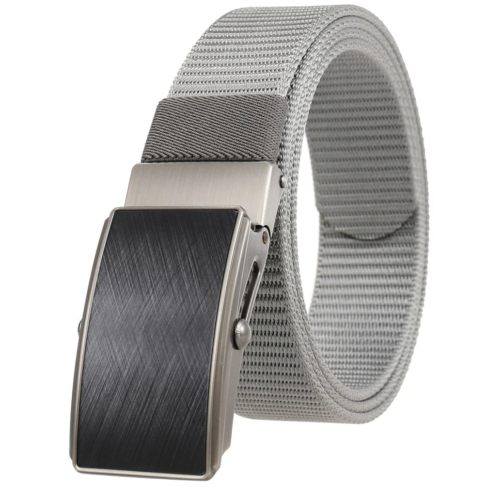 HKM-127123 Men's Leather and Nylon Belt Strap with Buckles - Model Ly36-23558-1