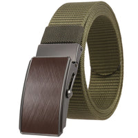 HKM-127123 Men's Leather and Nylon Belt Strap with Buckles - Model Ly36-23558-1