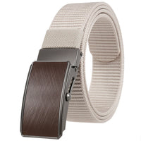 HKM-127123 Men's Leather and Nylon Belt Strap with Buckles - Model Ly36-23558-1