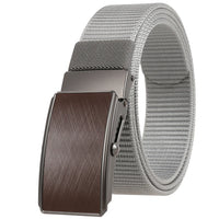 HKM-127123 Men's Leather and Nylon Belt Strap with Buckles - Model Ly36-23558-1