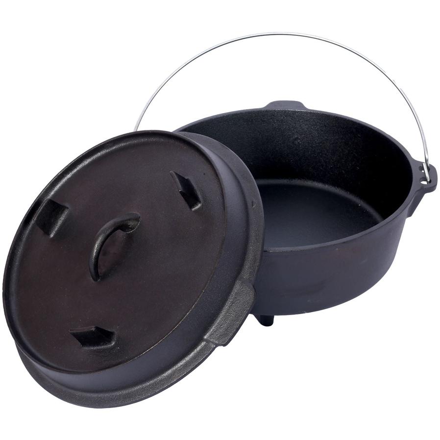 HKM-960467 Portable Deep Cooking Pot with Legs for Campfire and Grill Cooking