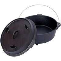 HKM-960467 Portable Deep Cooking Pot with Legs for Campfire and Grill Cooking