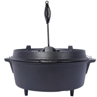 HKM-960467 Portable Deep Cooking Pot with Legs for Campfire and Grill Cooking