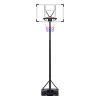 HKM-950099 Portable Adjustable Basketball Hoop with PC Backplate, Large Base, and Wheels (5.25-8.53 Ft)
