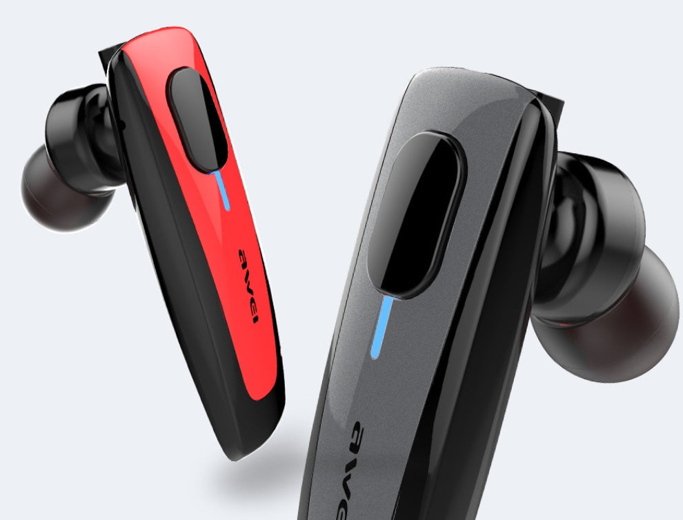 KTX-277779 In-ear Bluetooth Headset with Battery Display and Voice Control, Mono Channel, Dual Ear Support, Available in Yellow, Red, Grey