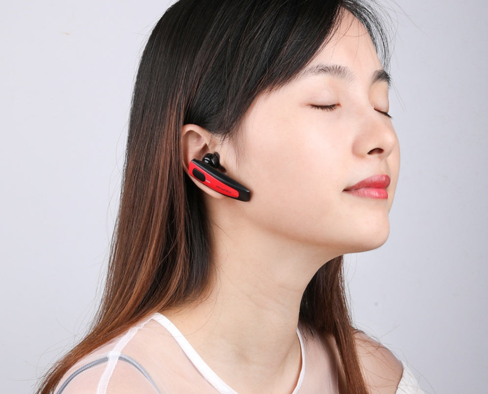 KTX-277779 In-ear Bluetooth Headset with Battery Display and Voice Control, Mono Channel, Dual Ear Support, Available in Yellow, Red, Grey