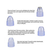 HKM-945875 Rechargeable Electronic Blackhead Remover with 4 Interchangeable Tips and LED Display
