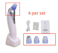 HKM-945875 Rechargeable Electronic Blackhead Remover with 4 Interchangeable Tips and LED Display